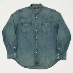 RRL Slim Fit Denim Western Shirt - Dark Wash