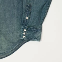 RRL Slim Fit Denim Western Shirt - Dark Wash 9 RRL Slim Fit Denim Western Shirt - Dark Wash -Hartford Sale Store RRL SLIMFITWESTERNSHIRT 2
