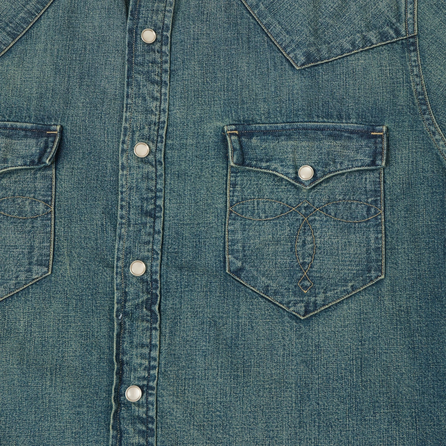 RRL Slim Fit Denim Western Shirt - Dark Wash 6 RRL Slim Fit Denim Western Shirt - Dark Wash - Image 4