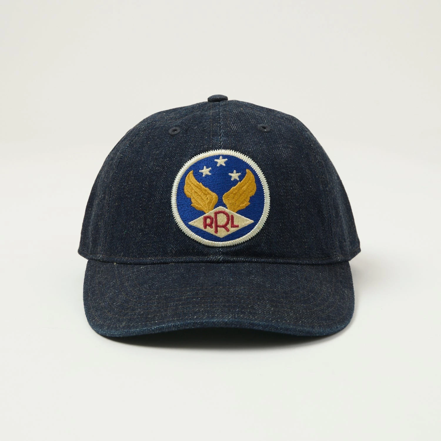 RRL Winged-Logo Cap - Rinsed Denim 4 RRL Winged-Logo Cap - Rinsed Denim - Image 2