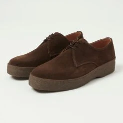 Sanders Japan Collection Brit Shoe - Chocolate Brown Suede