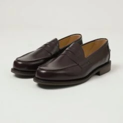 Sanders Butt Seam Loafer Shoe - Burgundy Polishing Leather
