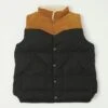 Shangri-La Heritage 'Bivacco' Western Down Vest - Black/Beige -Hartford Sale Store SHANGRILA BIVACCODOWNVEST BLACK