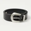 Shangri-La Heritage 'Rodeo' Leather Belt - Black -Hartford Sale Store SHANGRILA RODEOBELT BLACK