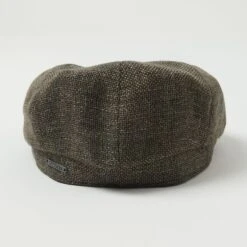 Stetson Hatteras 'Ellington' Virgin Wool/Linen Flat Cap - Grey/Brown -Hartford Sale Store STETSON 6840103HATTERASELLINGTONFLATCAP GREYBROWN1