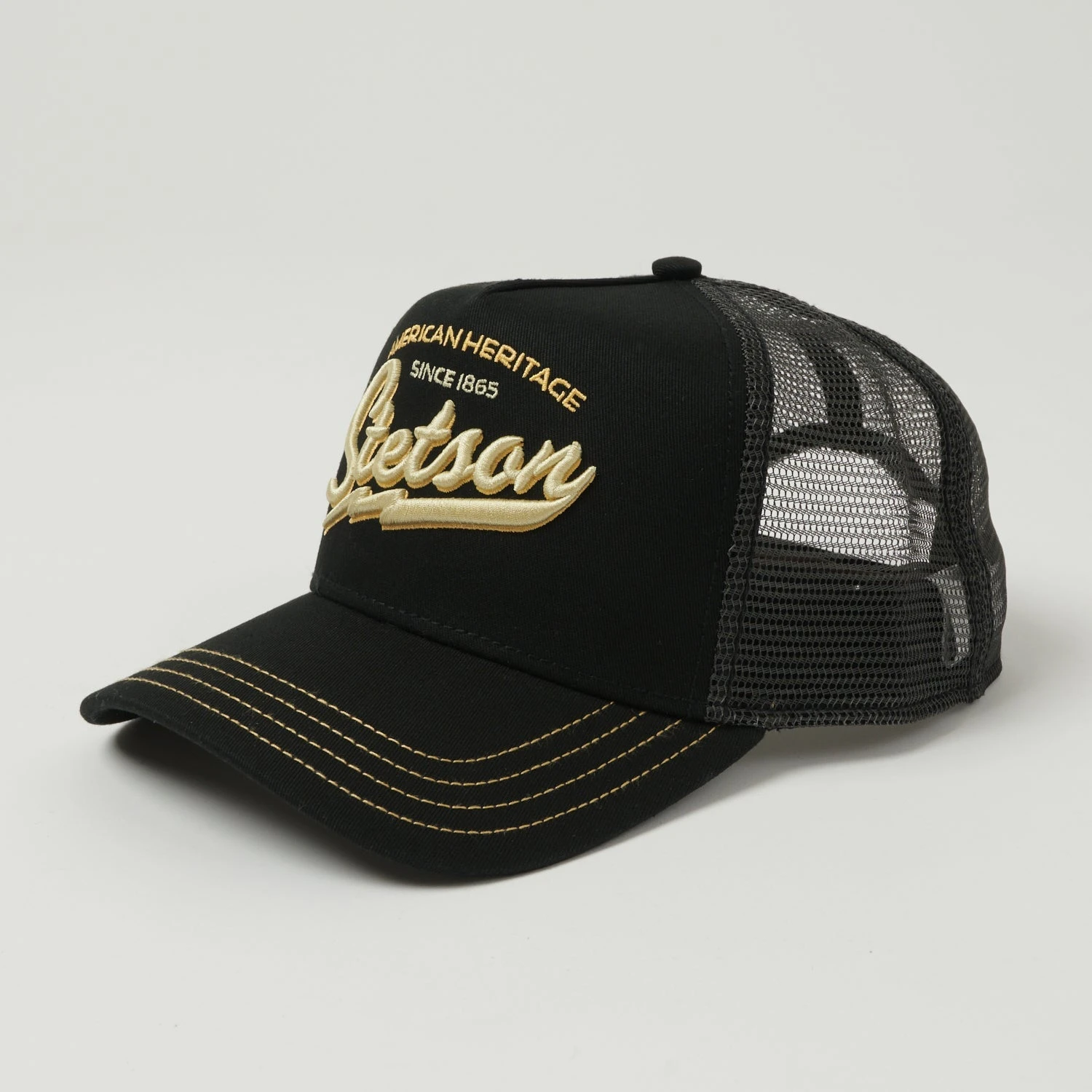 Stetson 'American Heritage Classic' Trucker Cap - Black 3 Stetson 'American Heritage Classic' Trucker Cap - Black
