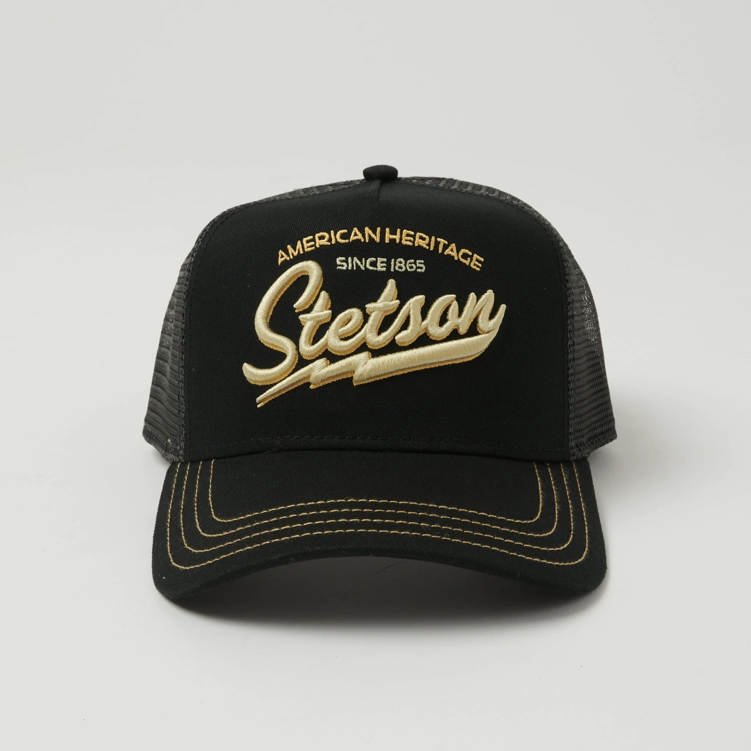 Stetson 'American Heritage Classic' Trucker Cap - Black 4 Stetson 'American Heritage Classic' Trucker Cap - Black - Image 2