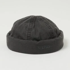 Stetson 8821107-1 Organic Cotton Docker Delave Cap - Charcoal
