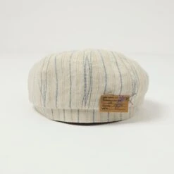 Stetson Hatteras Striped Linen Cap - Nature/Blue -Hartford Sale Store STETSON HETTERASSTRIPEDLINENCAP 4