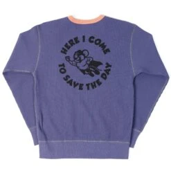 TOYS McCOY 'Mighty Mouse' Big Waffle Crew Neck Sweatshirt - Purple -Hartford Sale Store TMC2145 PURPLE1