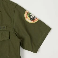 TOYS McCOY 'King Kong Company' OG-107 Cotton Sateen S/S Shirt - Olive -Hartford Sale Store TOYSMCCOY KINGKONGCOOG 107SSSHIRT 4