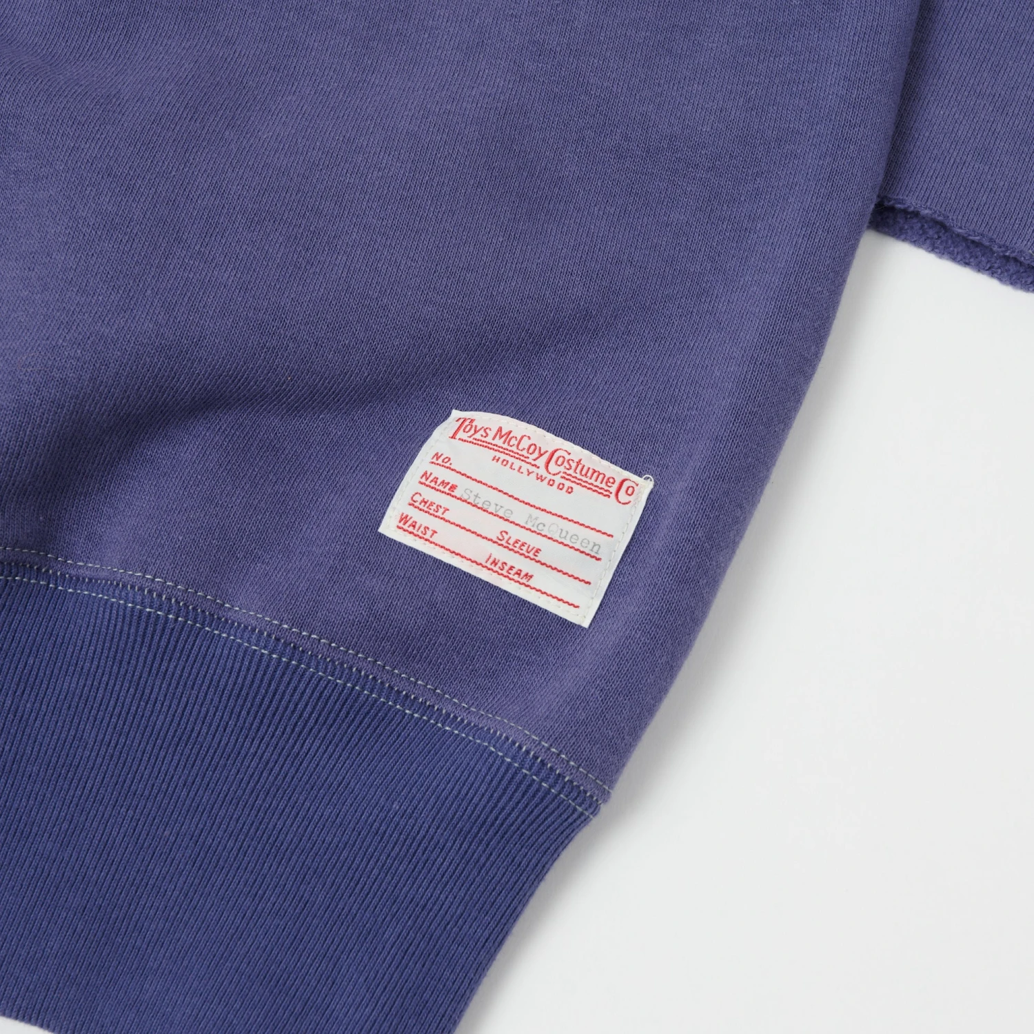 TOYS McCOY Steve McQueen S/S Sweatshirt - Faded Blue 6 TOYS McCOY Steve McQueen S/S Sweatshirt - Faded Blue - Image 4