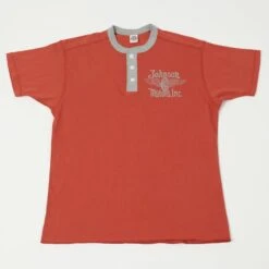 TOYS McCOY 'Johnson Motors Flying Wheel' Union Henley - Red