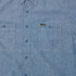 TOYS McCOY TMS2305 SS Chambray Work Shirt - Blue -Hartford Sale Store TOYSMCCOY TMS2305CHAMBRAYSHIRT BLUE3