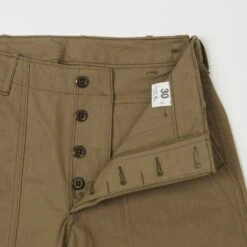 Warehouse & Co 1218 Military Herringbone Short - Olive Drab -Hartford Sale Store WAREHOUSECO 1218HERRINGBONESHORT OLIVEDRAB4