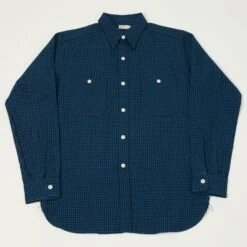 Warehouse & Co 3055 'A Pattern' Gingham Work Shirt - Blue