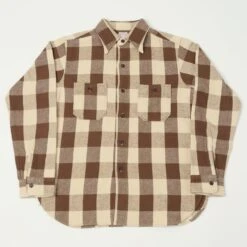 Warehouse & Co 3104Flannel Shirt 'A Pattern' - Brown