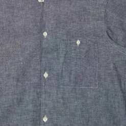 Warehouse & Co 3091 S/S Open Collar Shirt - Chambray Navy -Hartford Sale Store WAREHOUSECO 3091SSOPENCOLLARSHIRT CHAMBRAYNAVY2