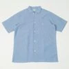 Warehouse & Co 3091 S/S Open Collar Shirt - Cheese Chambray Sax -Hartford Sale Store WAREHOUSECO 3091SSOPENCOLLARSHIRT CHEESECHAMBRAYSAX