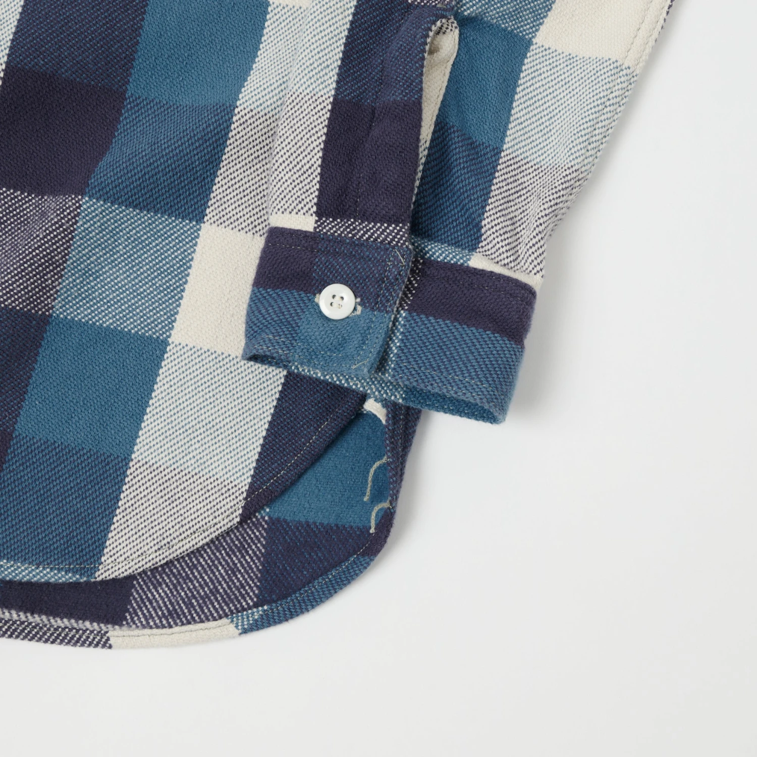 Warehouse 3104 C Pattern Flannel Shirt - Blue Washed 7 Warehouse 3104 C Pattern Flannel Shirt - Blue Washed - Image 5