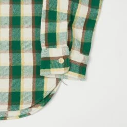 Warehouse & Co 3104 'E Pattern' Check Flannel Shirt - Green -Hartford Sale Store WAREHOUSECO 3104EPATTERNSHIRT GREEN1