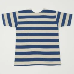 Warehouse & Co 4050 S/S 2" Border Stripe Tee - Blue/Oatmeal