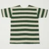 Warehouse & Co 4050 S/S 2" Border Stripe Tee - Green/Oatmeal