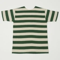 Warehouse & Co 4050 S/S 2" Border Stripe Tee - Green/Oatmeal