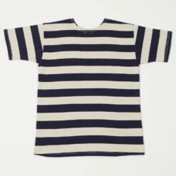 Warehouse & Co 4050 S/S 2" Border Stripe Tee - Navy/Oatmeal 7 Warehouse & Co 4050 S/S 2" Border Stripe Tee - Navy/Oatmeal -Hartford Sale Store WAREHOUSECO 4050SS2INCHBORDERTEE NAVYOATMEAL1