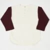 Warehouse & Co 4058 Baseball Henley - Cream/Bordeaux -Hartford Sale Store WAREHOUSECO 4058BASEBALLHENLEY CREAMBORDEAUX