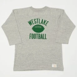 Warehouse & Co 4063 'West Lake' 3/4 Sleeve Football Tee - Heather Grey