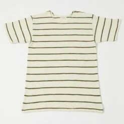 Warehouse & Co 4087 S/S Stripe Tee - Off White/Green