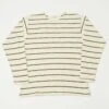 Warehouse & Co 4088 L/S Stripe Tee - Off White/Green