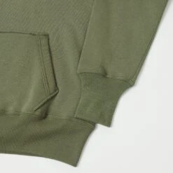 Warehouse & Co 450 Two Needle Hooded Sweatshirt - OD Green 8 Warehouse & Co 450 Two Needle Hooded Sweatshirt - OD Green -Hartford Sale Store WAREHOUSECO 450PLAINHOODIE ODGREEN2