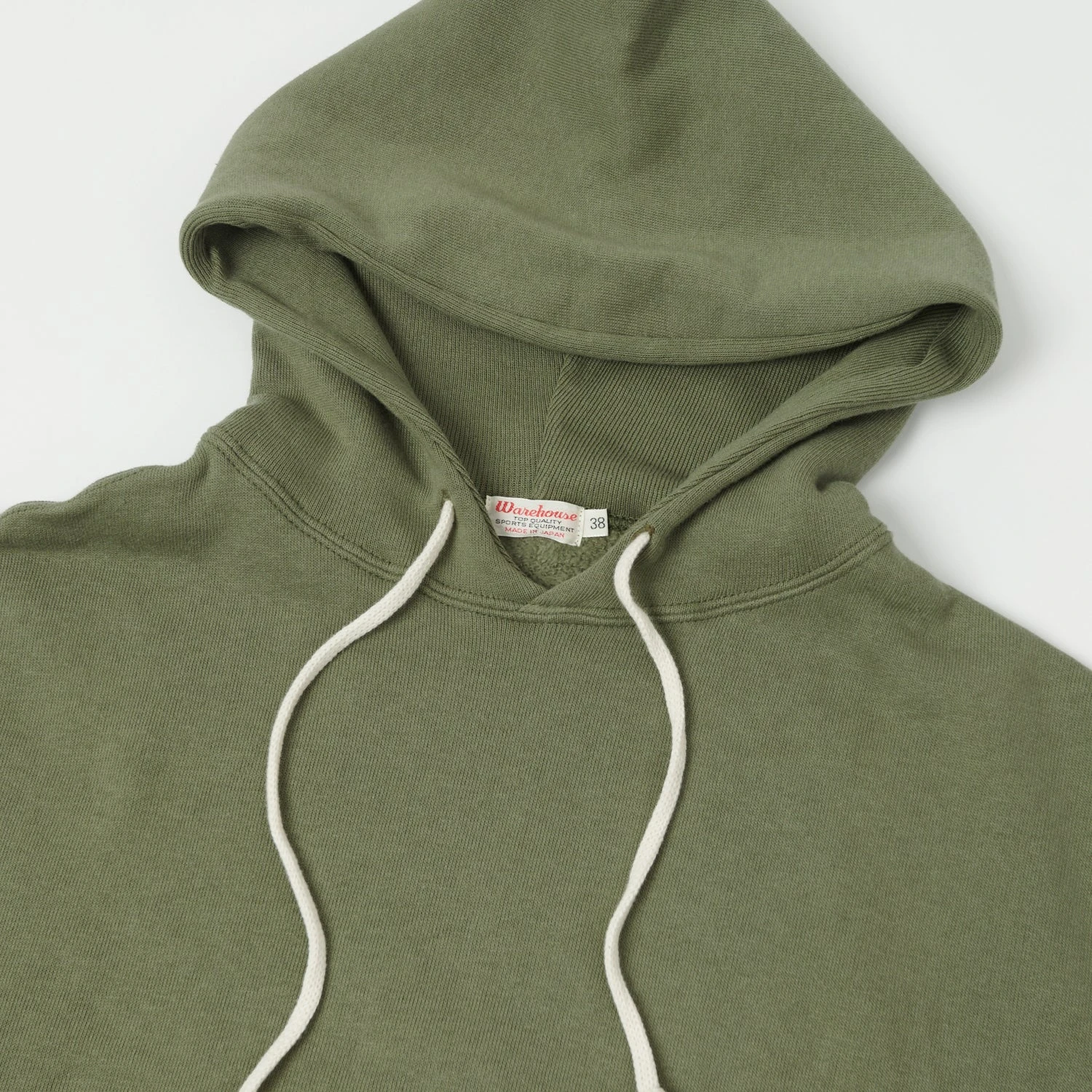 Warehouse & Co 450 Two Needle Hooded Sweatshirt - OD Green 4 Warehouse & Co 450 Two Needle Hooded Sweatshirt - OD Green - Image 2