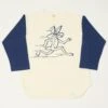 Warehouse & Co 4800 'Coyote'Baseball Tee - Cream/Navy