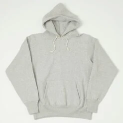 Warehouse & Co 484 Reverse Weave Hooded Sweatshirt - Heather Grey