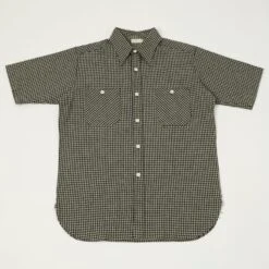 Warehouse & Co 3056 Gingham Short Sleeve Shirt - Grey