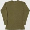 Warehouse & Co 5903 LS Waffle Knit Crew Neck Tee - Olive Drab -Hartford Sale Store WAREHOUSECO 5903LSWAFFLEKNIT ODGREEN
