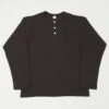 Warehouse & Co 5907 L/S Henley Tee - Sumikuro -Hartford Sale Store WAREHOUSECO 5907LSHENLEY BLACK