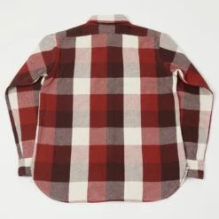 Warehouse & Co 3104 'D Pattern' Check Flannel Shirt - Dark Red -Hartford Sale Store WAREHOUSECO DPATTERNFLANNELSHIRT RED1