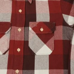 Warehouse & Co 3104 'D Pattern' Check Flannel Shirt - Dark Red -Hartford Sale Store WAREHOUSECO DPATTERNFLANNELSHIRT RED3