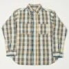 Warehouse & Co 3104 '24 Flannel Shirt 'B Pattern' - Blue -Hartford Sale Store WAREHOUSECO FLANNELSHIRTBPATTERN BLUE2