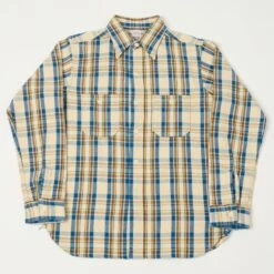 Warehouse & Co 3104 '24 Flannel Shirt 'B Pattern' - Blue