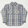 Warehouse & Co 3104 '24 Flannel Shirt 'C Pattern' - Blue -Hartford Sale Store WAREHOUSECO FLANNELSHIRTCPATTERN 8
