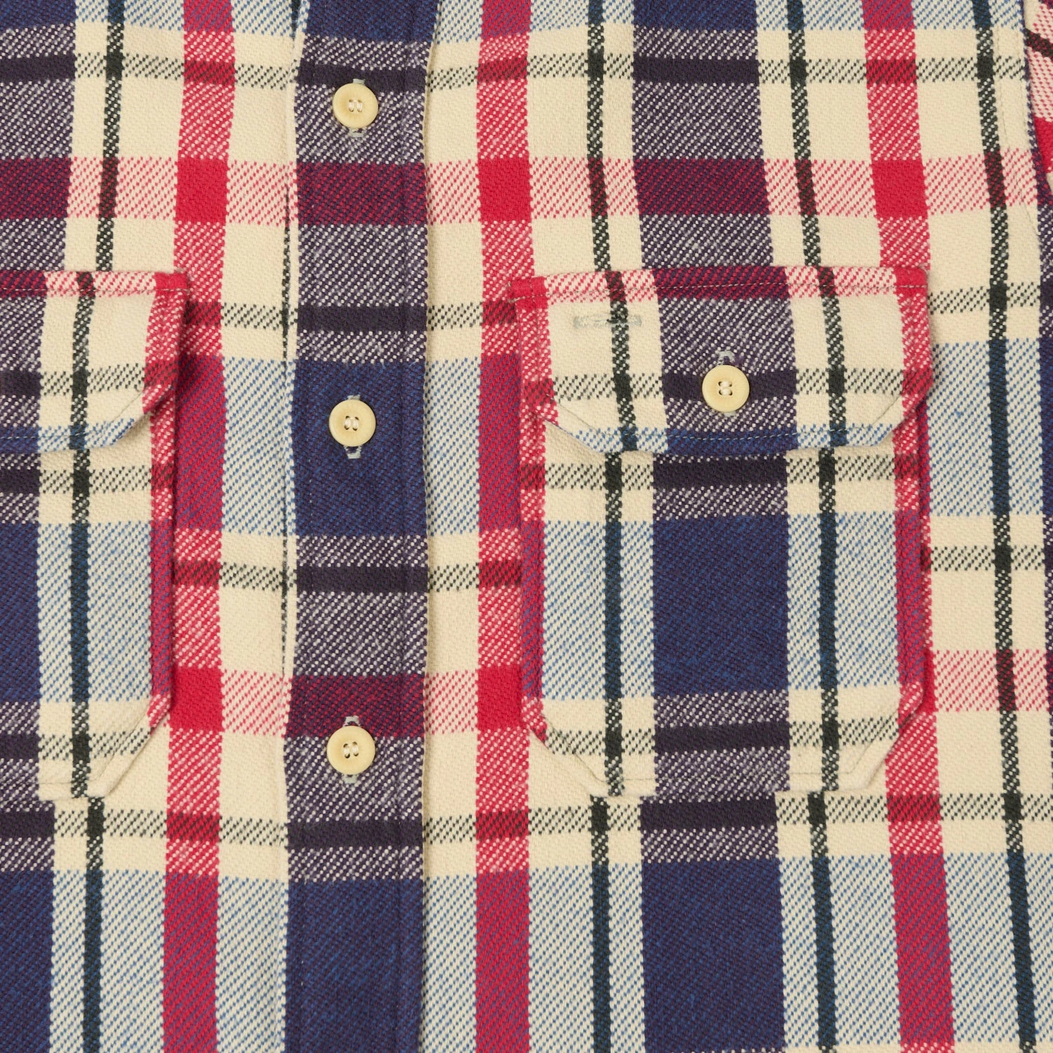 Warehouse & Co 3104 '24 Flannel Shirt 'D Pattern' - Blue 6 Warehouse & Co 3104 '24 Flannel Shirt 'D Pattern' - Blue - Image 4