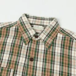 Warehouse & Co 3022 'H Pattern' Check Flannel Shirt - Salmon -Hartford Sale Store WAREHOUSECO FLANNELSHIRTHPATTERN SALMON4