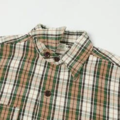 Warehouse & Co 3022 'H Pattern' Check Flannel Shirt - Salmon -Hartford Sale Store WAREHOUSECO FLANNELSHIRTHPATTERN SALMON5