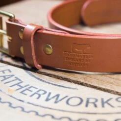 Barnes & Moore Roller Belt - Harness Tan/Brass -Hartford Sale Store barnes moore english leather roller belt harness tan brass 2 768x768 1