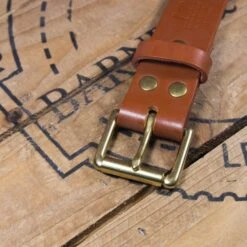 Barnes & Moore Roller Belt - Harness Tan/Brass -Hartford Sale Store barnes moore english leather roller belt harness tan brass 3 768x768 1